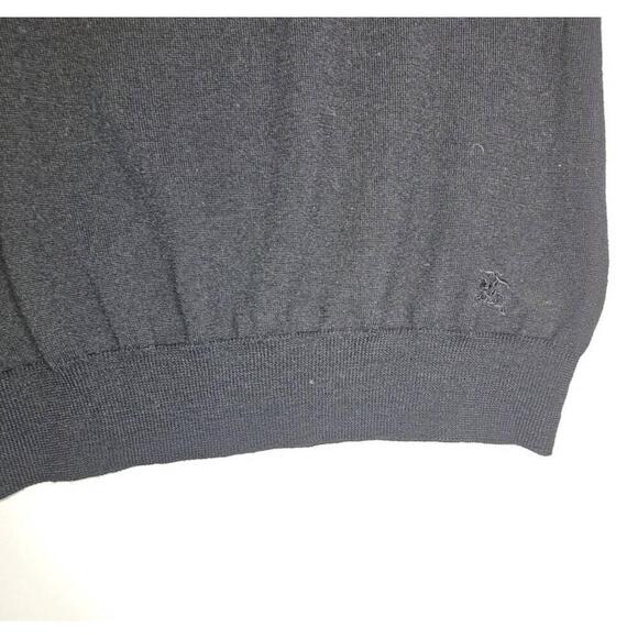 Burberry Black Scoopneck Long Sleeve Wool Pullover Sweater Small - Picture 8 of 11